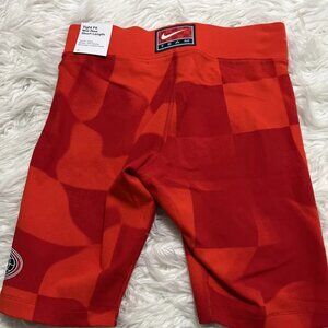 Nike Women's Sportswear Club Americana Sponsor Champions Bike Shorts Red S New
